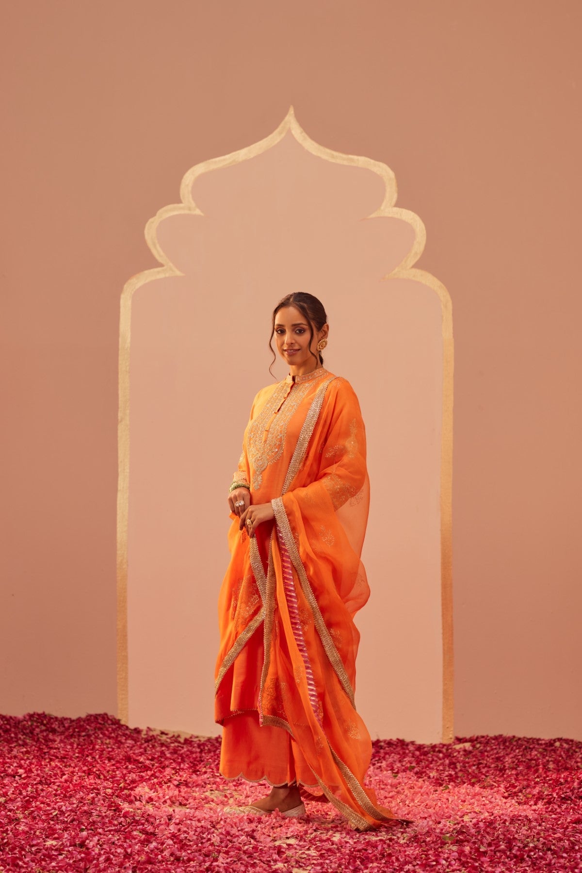 Zaniab - Burnt Orange Kurta Set