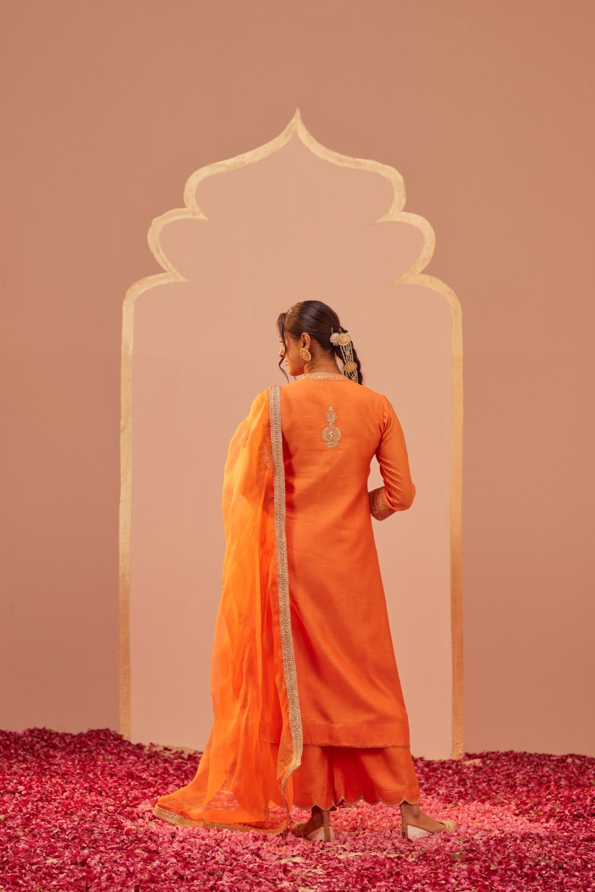 Zaniab - Burnt Orange Kurta Set