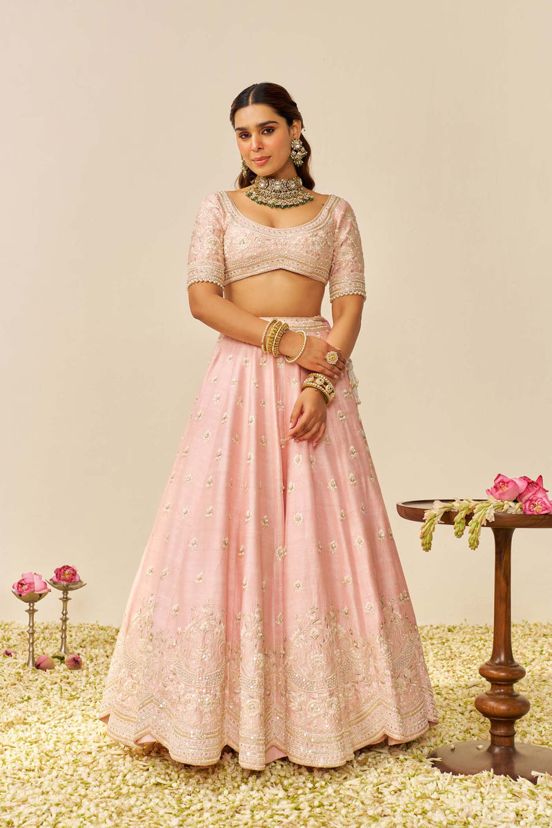 FIDA - Blush Pink LEHENGA WITH BLOUSE AND DUPATTA