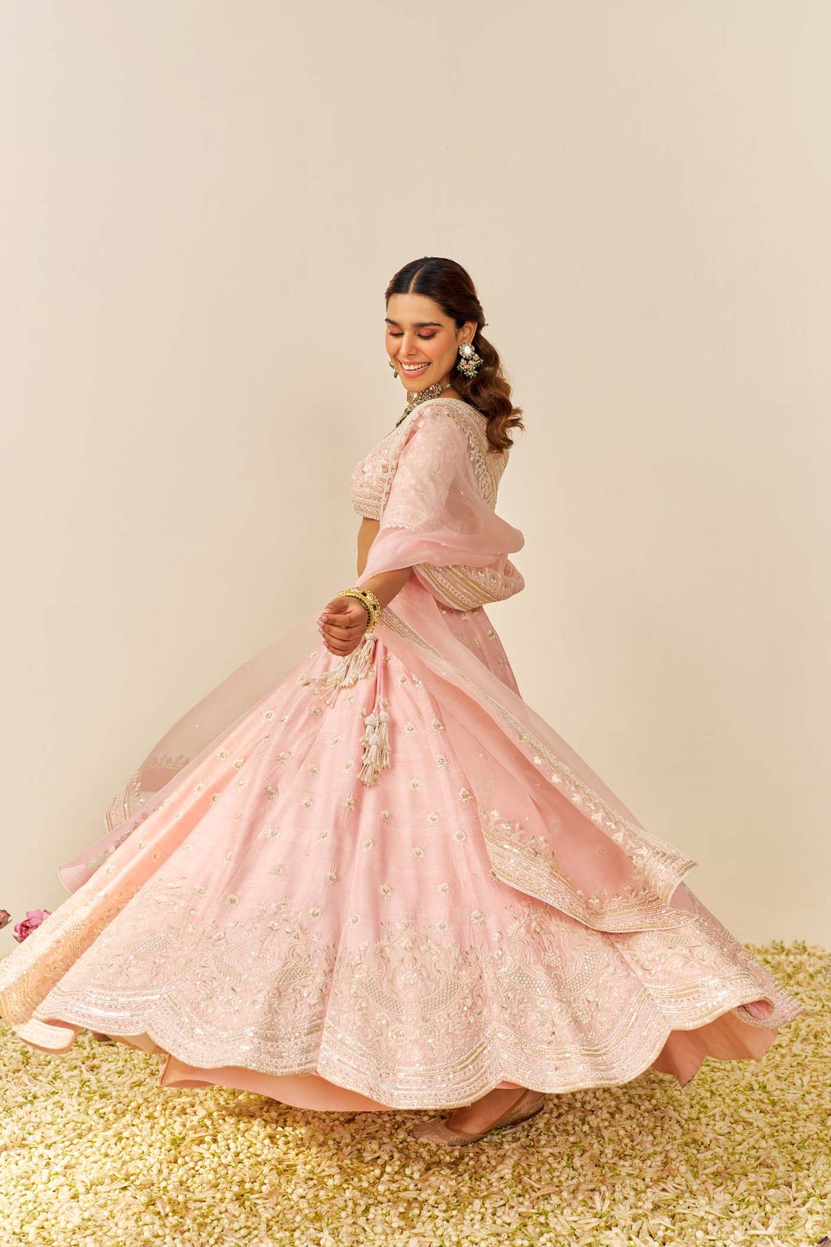 FIDA - Blush Pink LEHENGA WITH BLOUSE AND DUPATTA