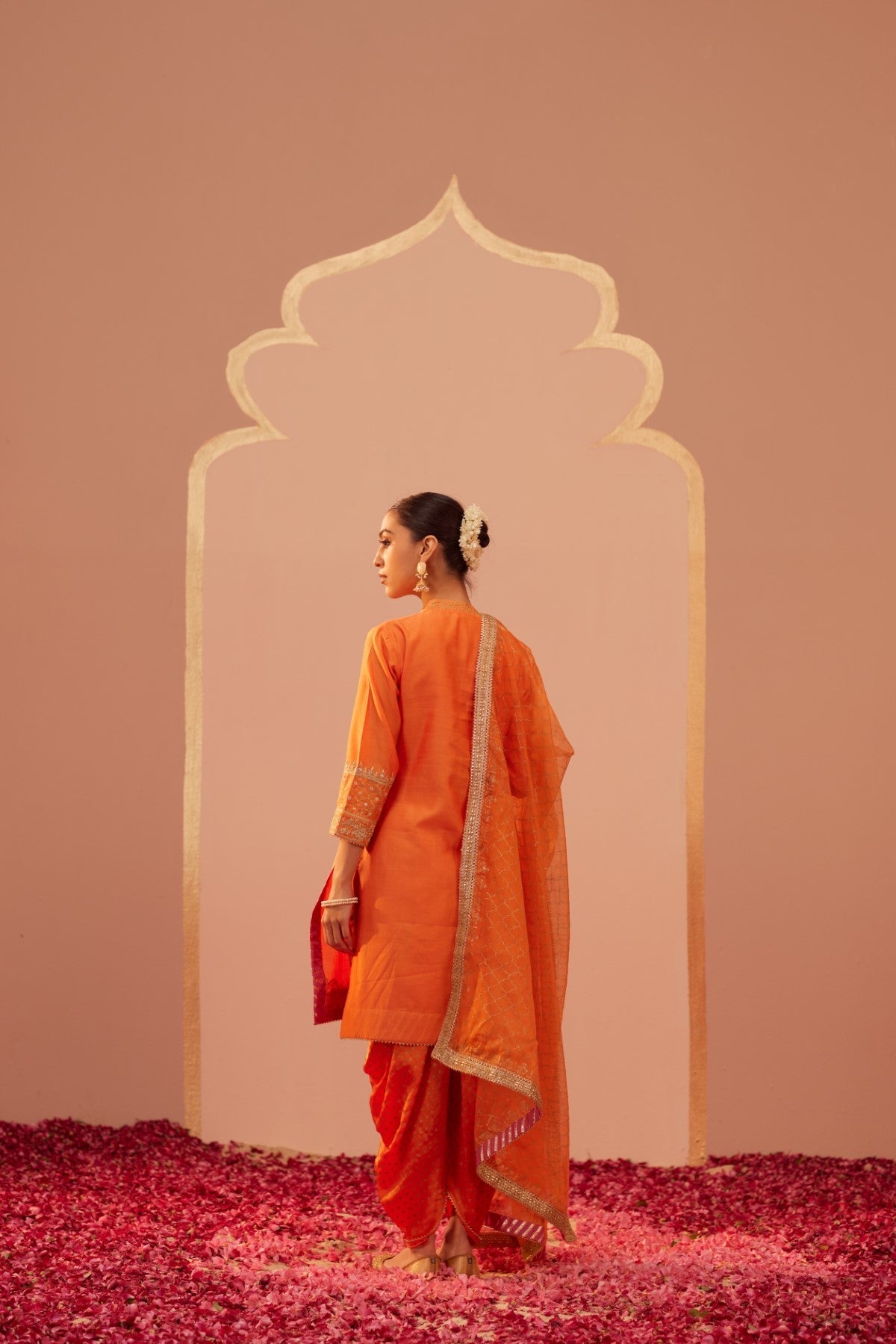 Nandini Gupta In Faheeda - Tangerine Orange  Kurta Set