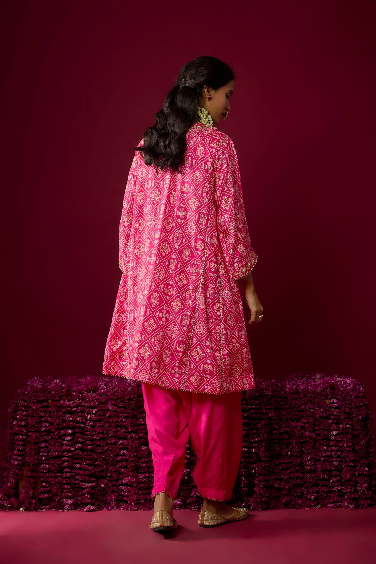 Nadia - Pink Short Chauga With Salwar