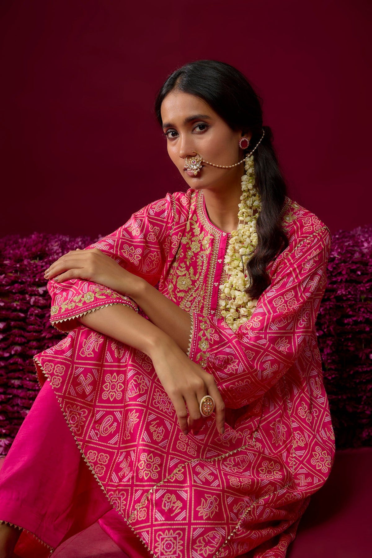 Nadia - Pink Short Chauga With Salwar (RTS)