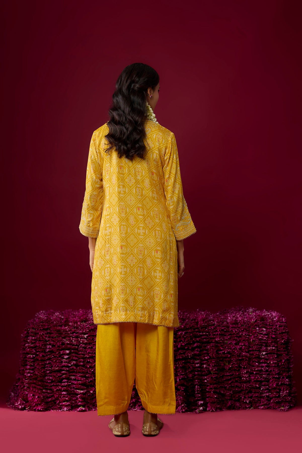 Rihana - Mustard Short Kurta With Salwar