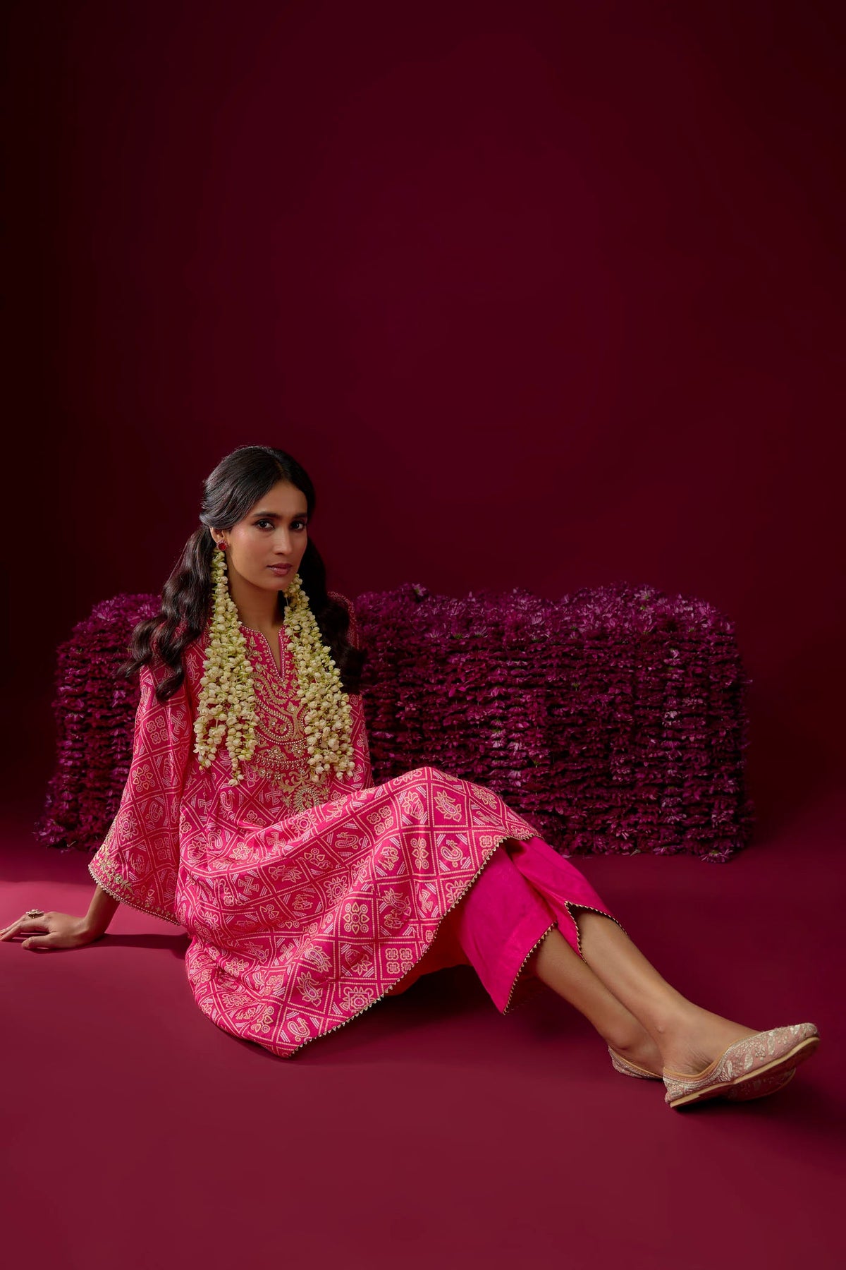 Urwa - Hotpink Short Chauga With Salwar