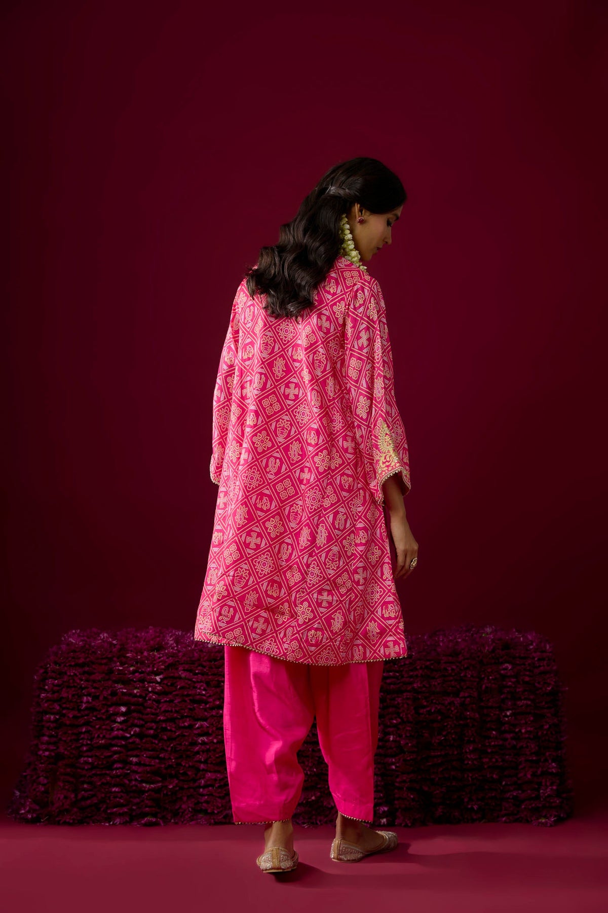 Urwa - Hotpink Short Chauga With Salwar