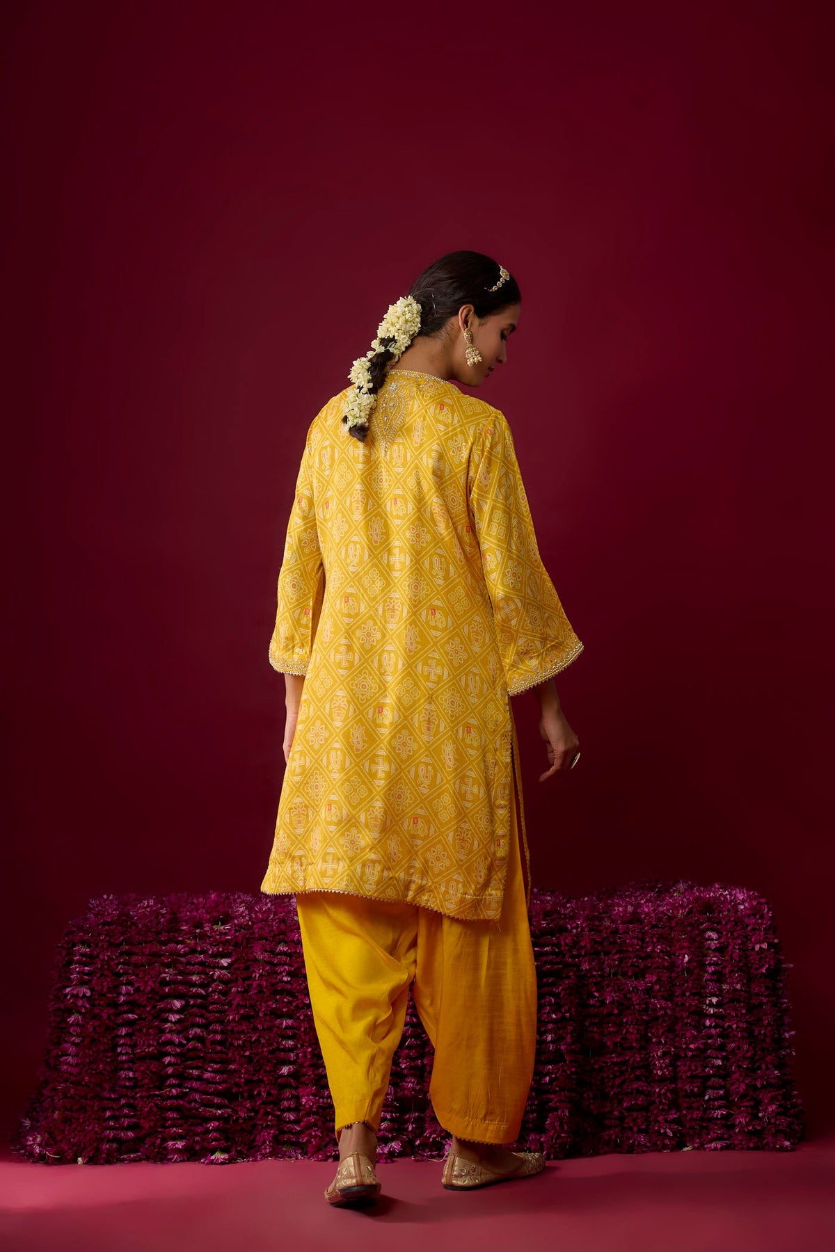 Sarah - Heirloom Mustard Kurta With Salwar (RTS)