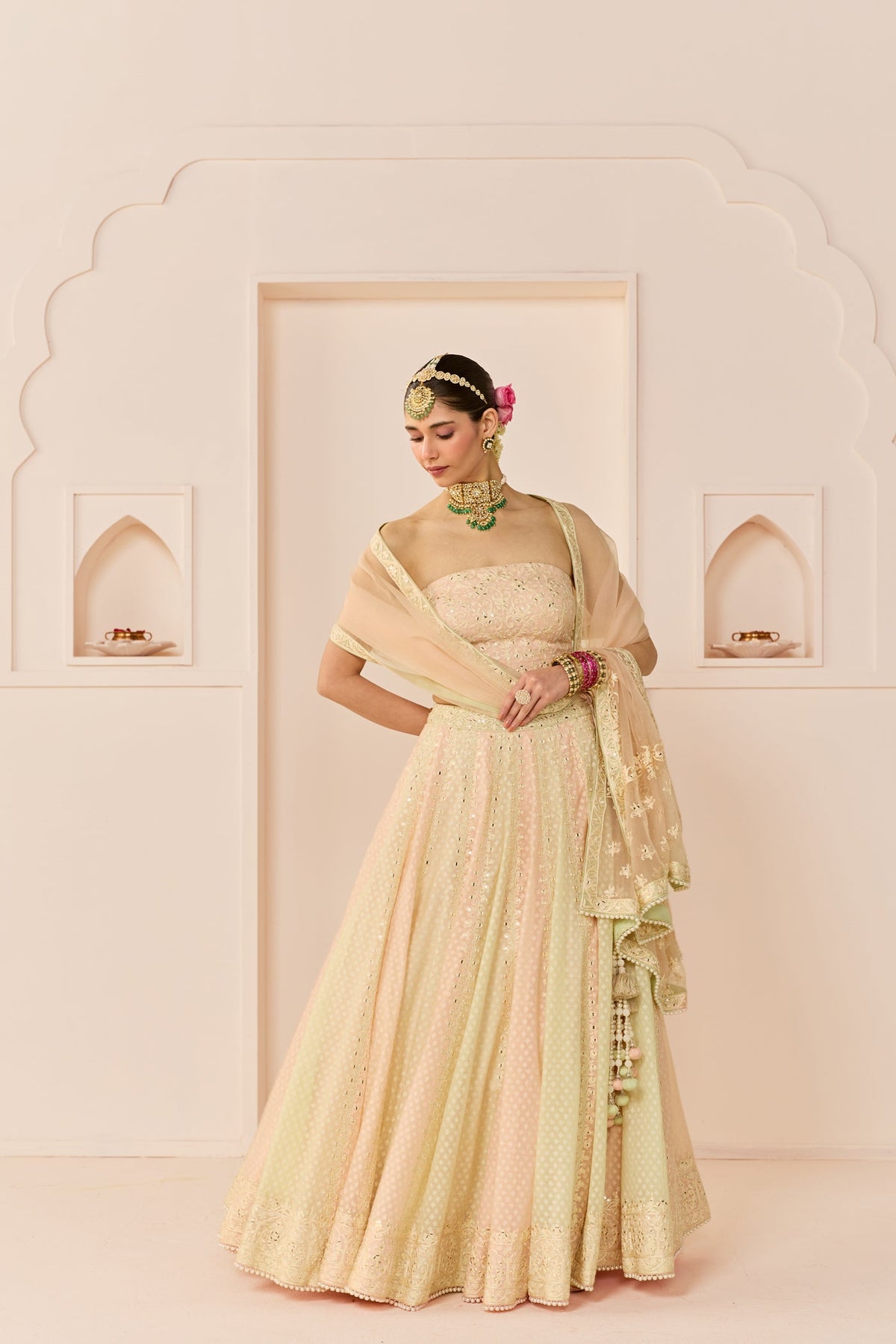 Umaiza - Carnation Pink  Lehenga With Blouse And Dupatta (LXRTS)