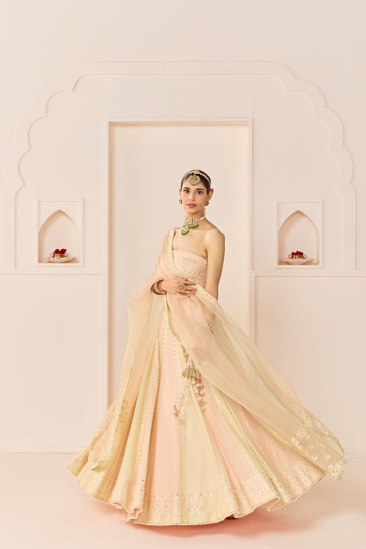 Umaiza - Carnation Pink  Lehenga With Blouse And Dupatta (LXRTS)
