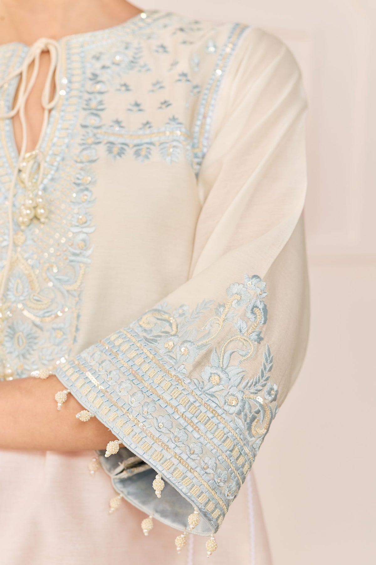ARSHIYA - DAISY IVORY WITH BLUE CHOGA WITH SALWAR