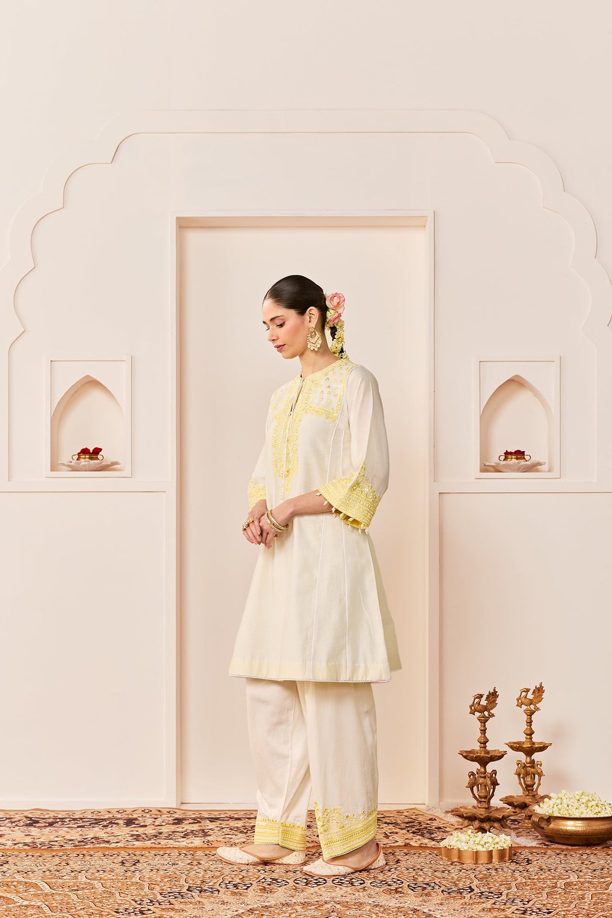 ARSHIYA - DAISY IVORY WITH LEMON YELLOW CHOGA WITH SALWAR (LXRTS)