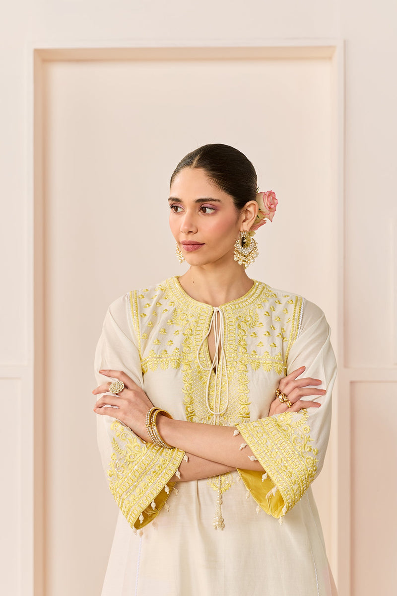 ARSHIYA - DAISY IVORY WITH LEMON YELLOW CHOGA WITH SALWAR (LXRTS)