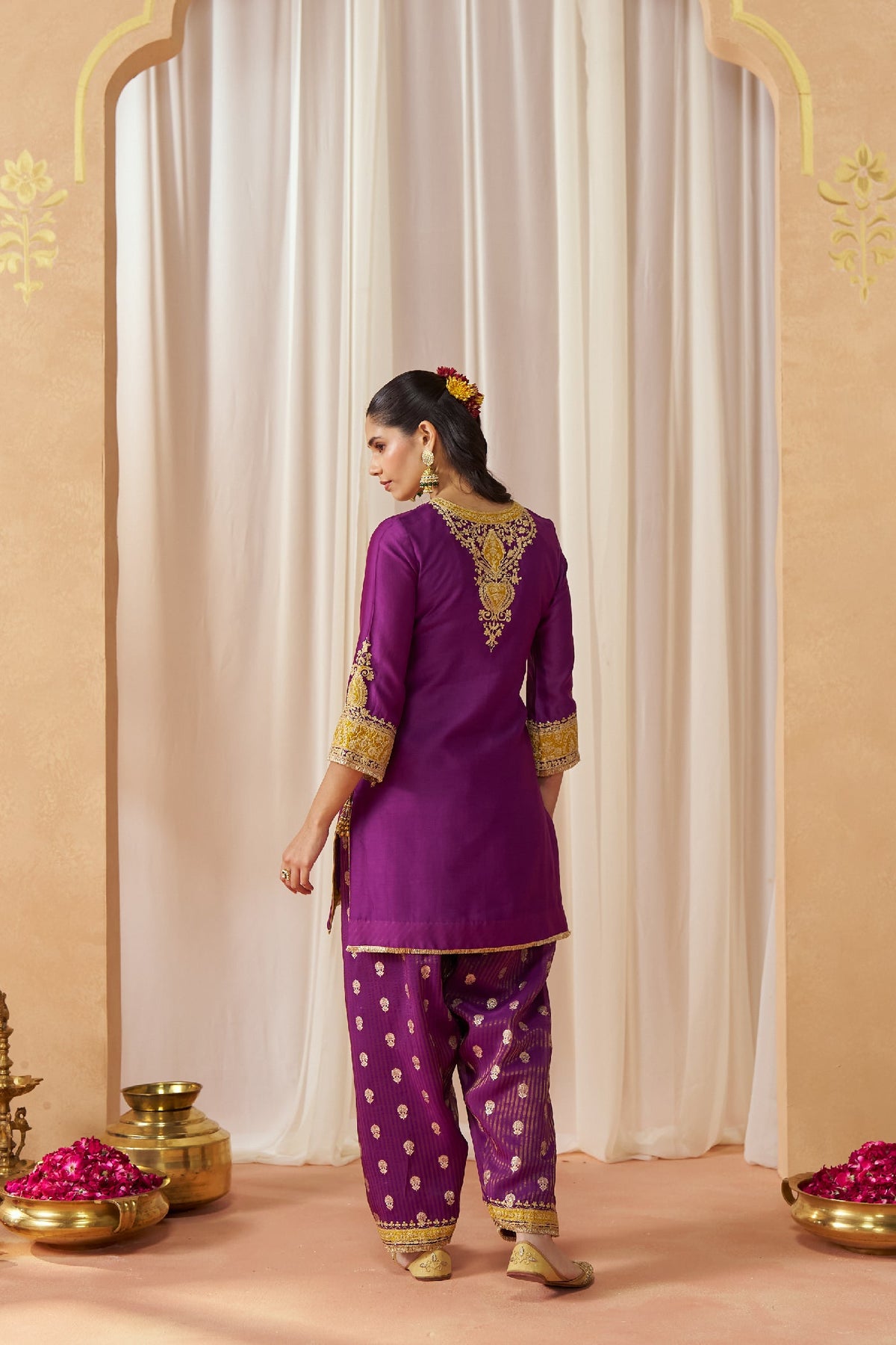 Adeela Deep Purple Kurta with Salwar