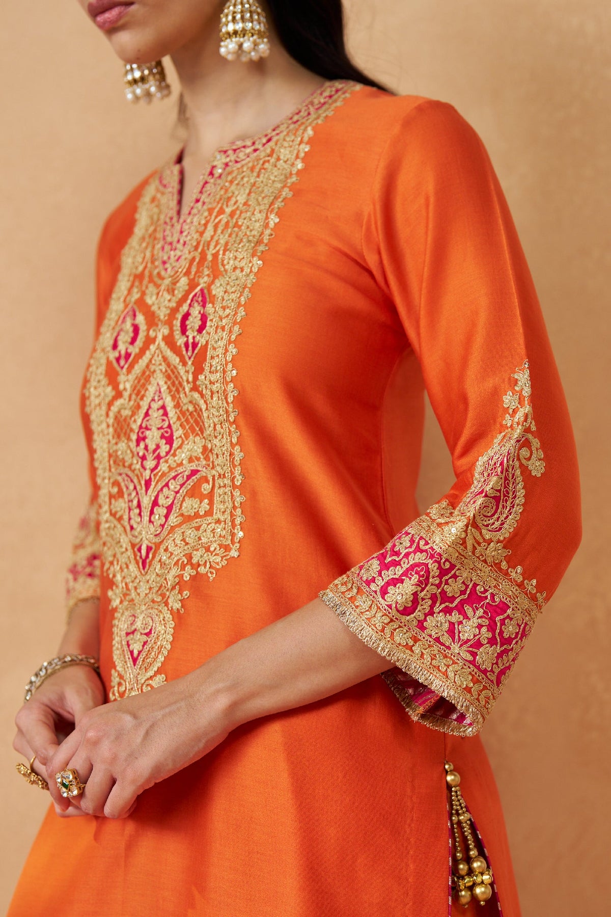Adeela Burnt Orange Kurta with Salwar (LXRTS)