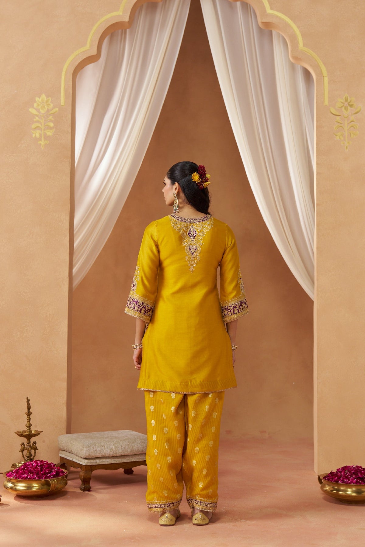 Adeela Mustard Kurta with Salwar (LXRTS)
