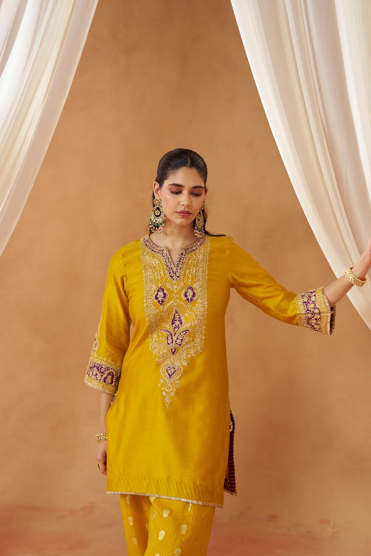 Adeela Mustard Kurta with Salwar (LXRTS)