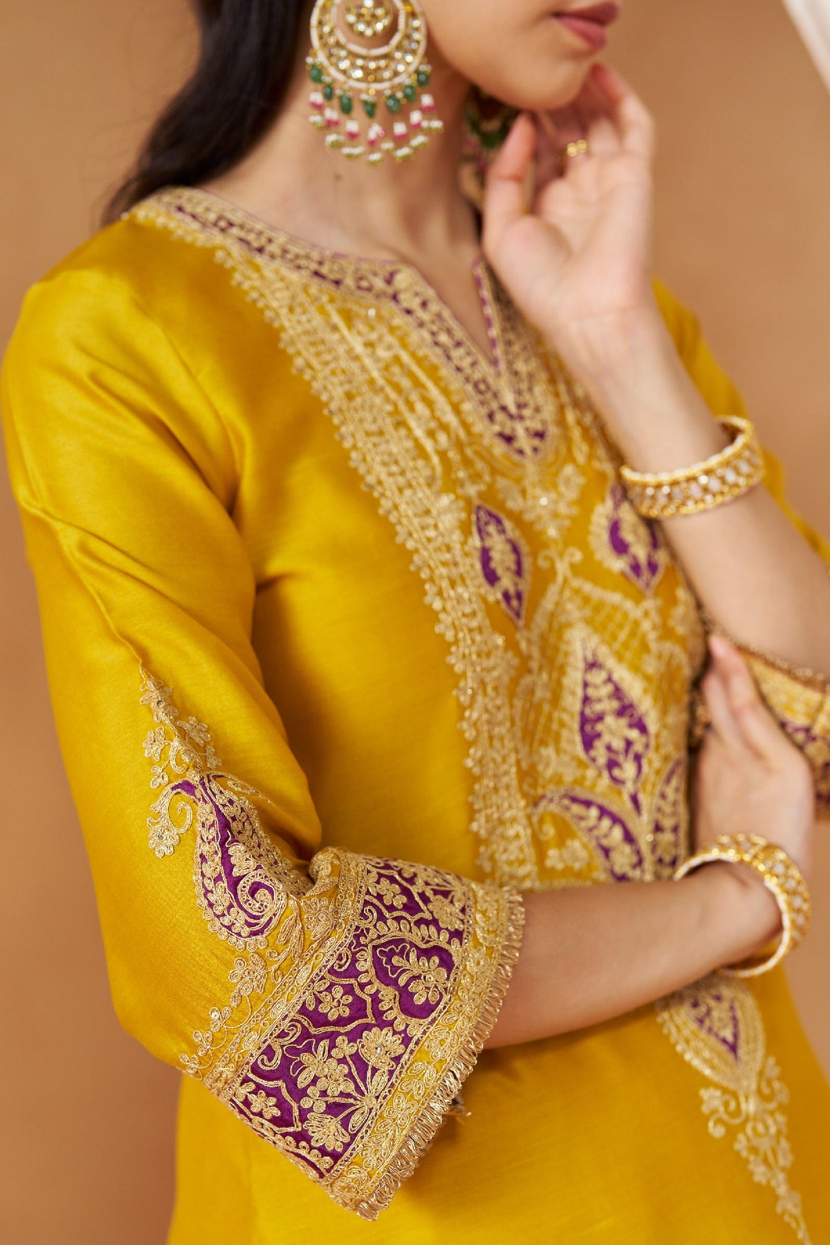 Adeela Mustard Kurta with Salwar (LXRTS)