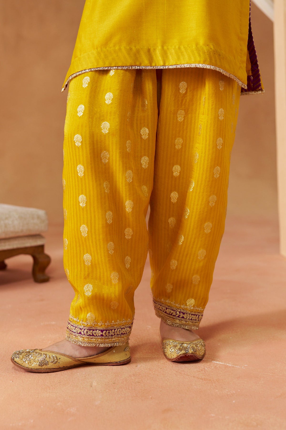 Adeela Mustard Kurta with Salwar (LXRTS)