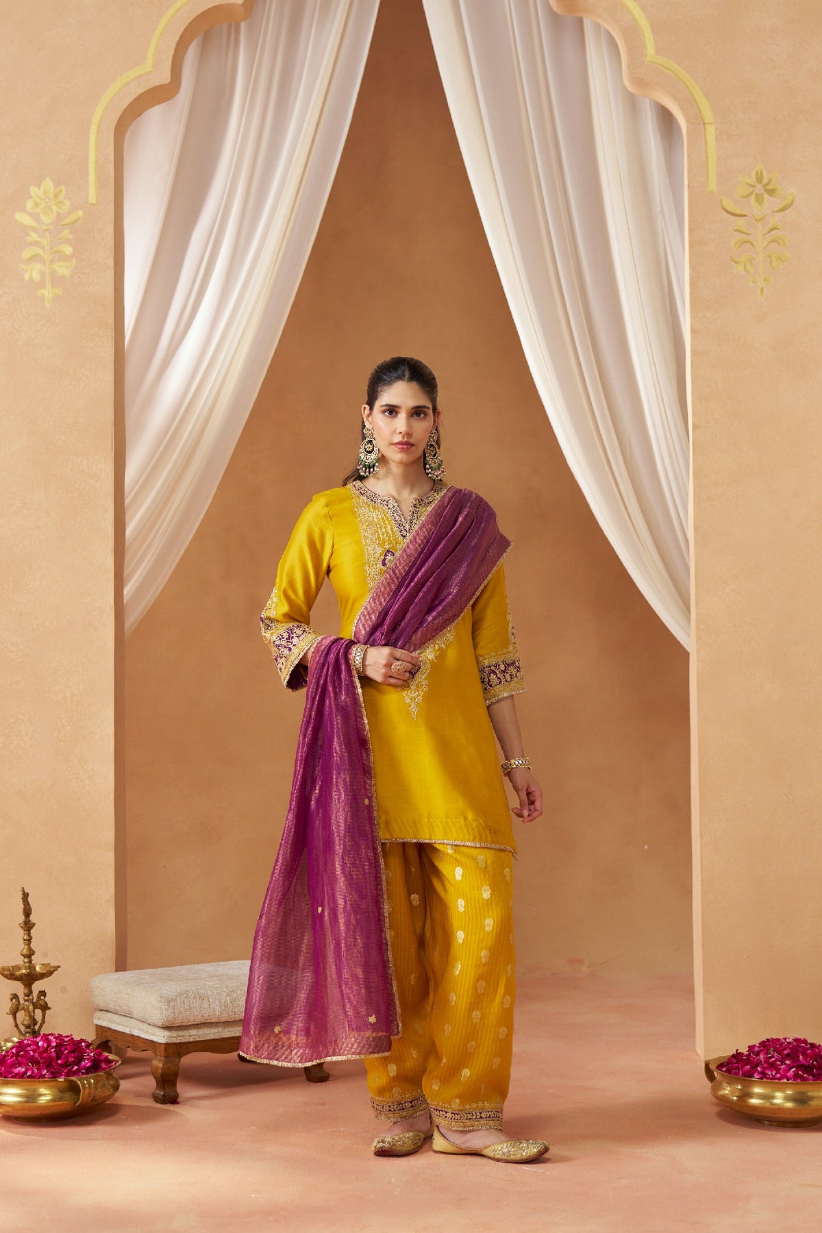Adeela Mustard Kurta with Salwar (LXRTS)