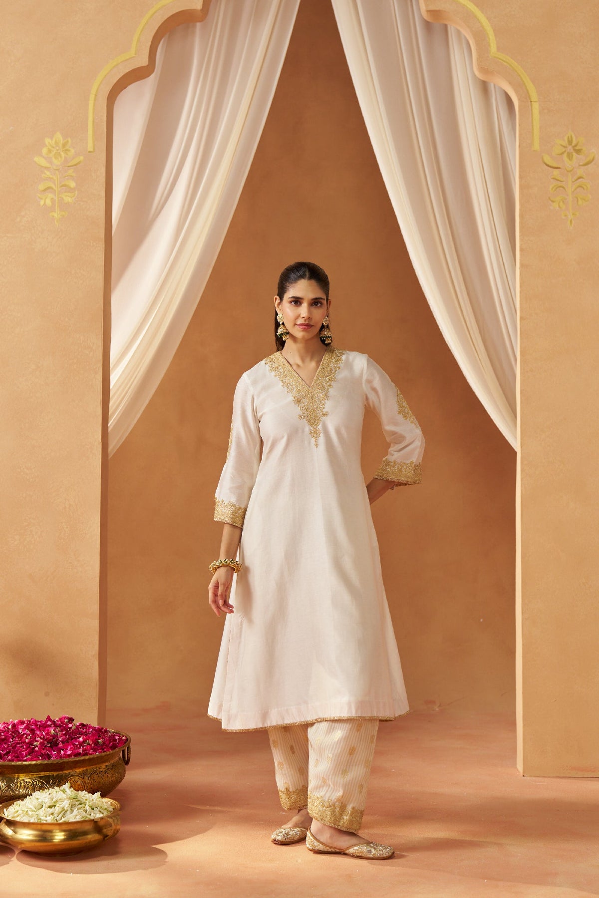 Liana Daisy Ivory Chauga with Salwar (LXRTS)