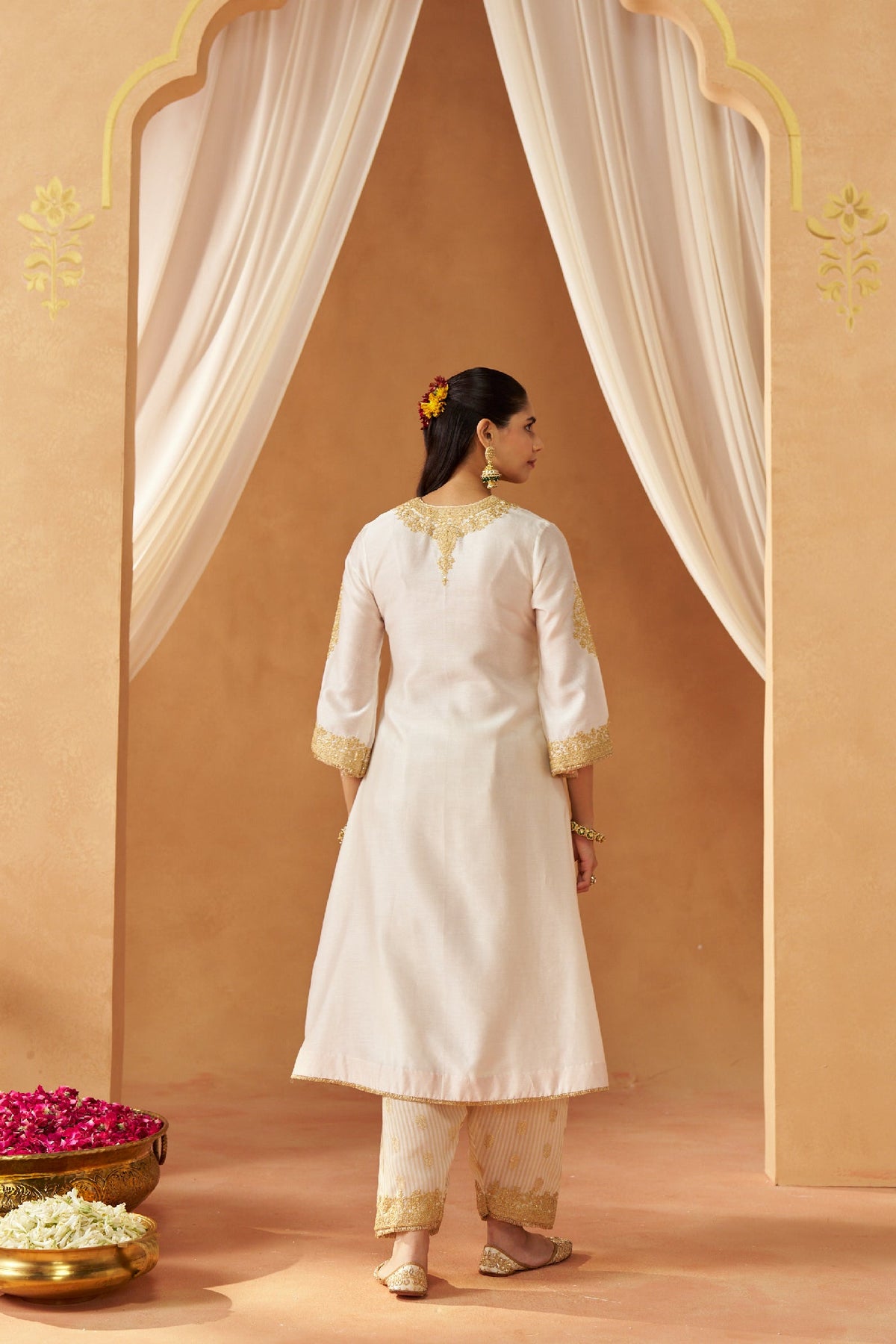 Liana Daisy Ivory Chauga with Salwar (LXRTS)