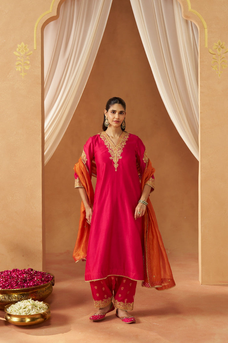 Liana Hotpink Chauga with Salwar (LXRTS)