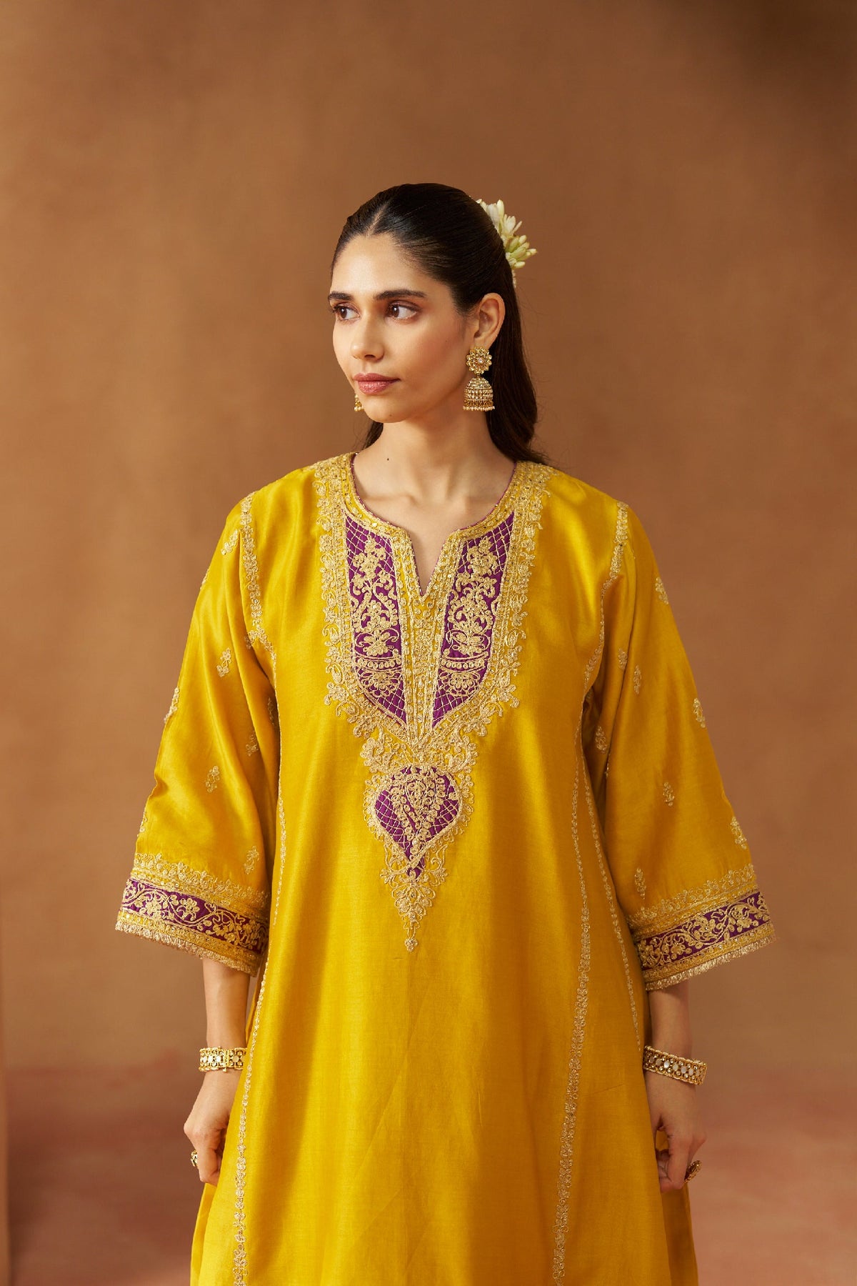 Maahgul Mustard Kalidaar Chauga with Salwar (LXRTS)