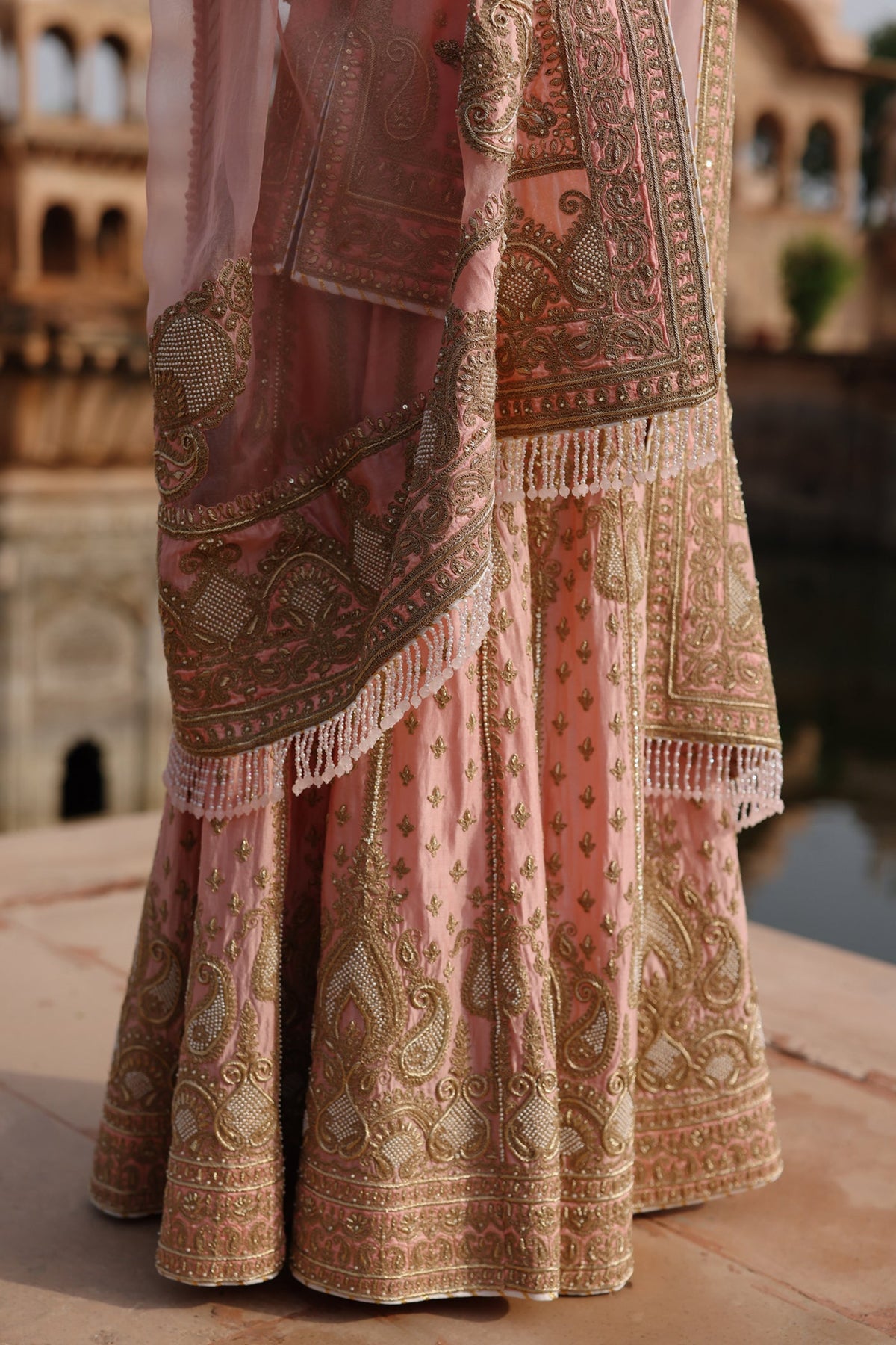 Rakul Preet Singh In Tasnim - Pink Kurta Set with Sharara & Dupatta