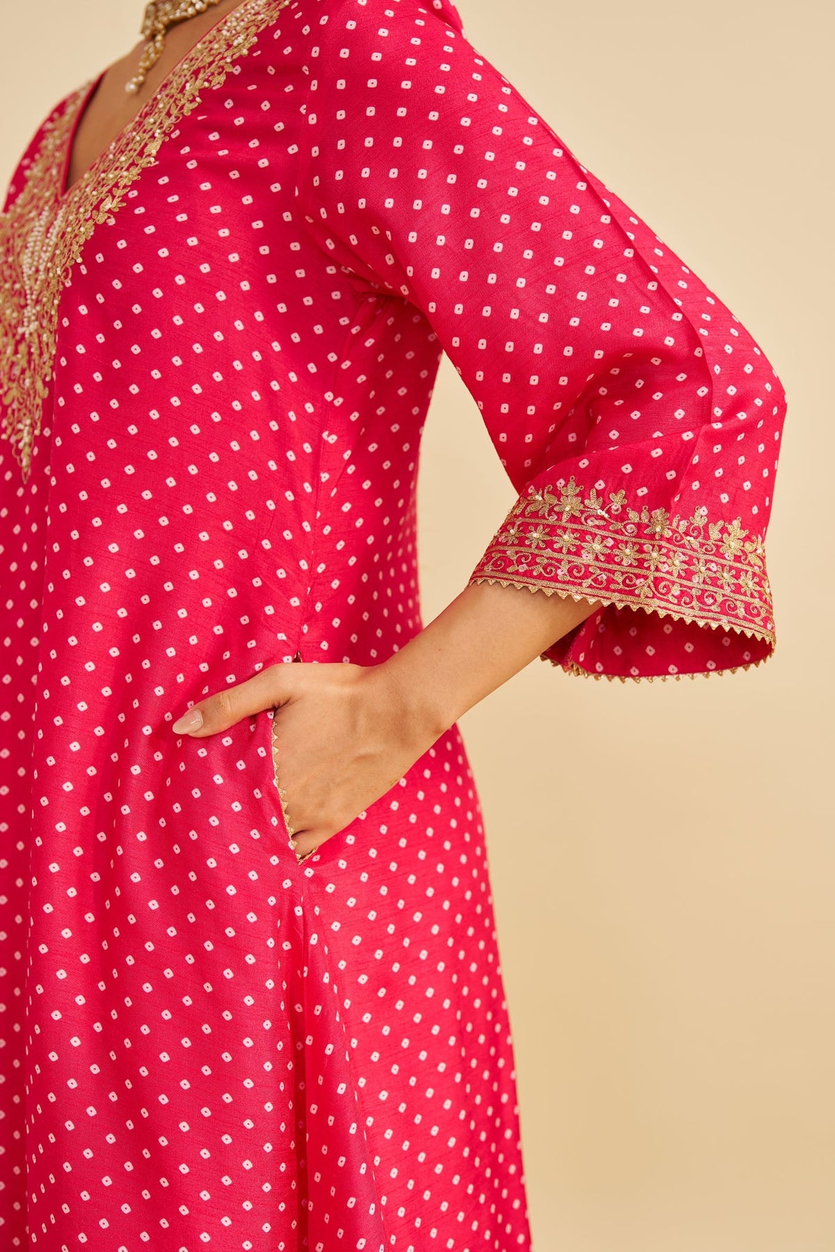 ZALIYAH - Rani Hotpink LONG CHAUGA WITH SALWAR (Lxrts)