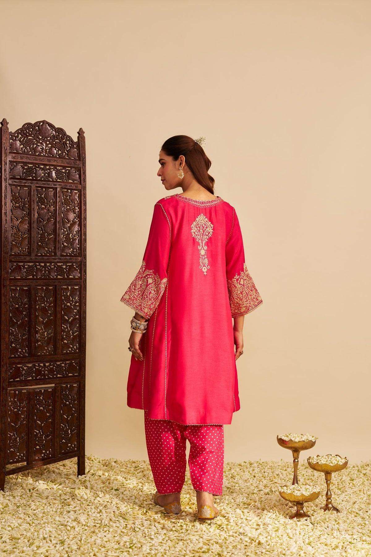 NIYAH - Rani Hotpink SHORT CHAUGA WITH SALWAR (Lxrts)