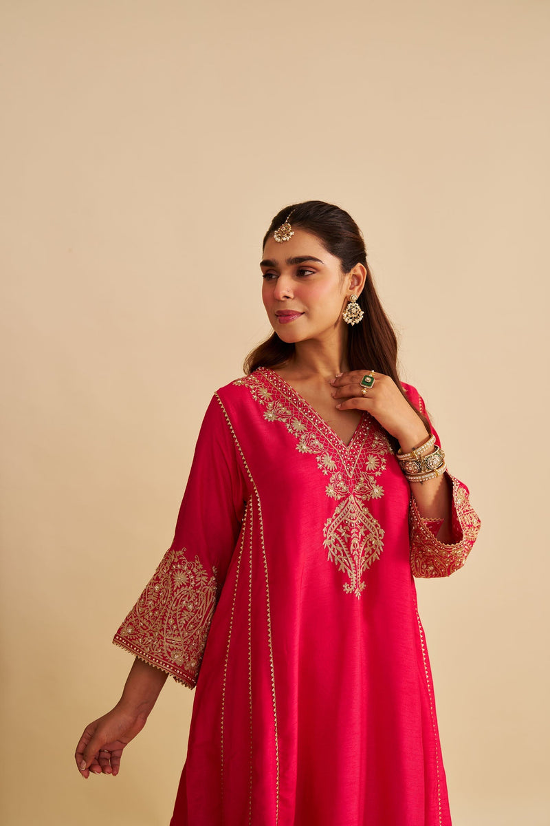 NIYAH - Rani Hotpink SHORT CHAUGA WITH SALWAR (Lxrts)
