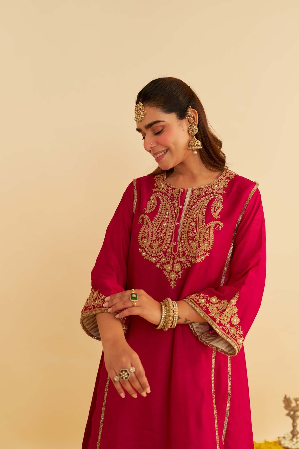AYRA - Rani Hotpink SHORT CHAUGA WITH SALWAR