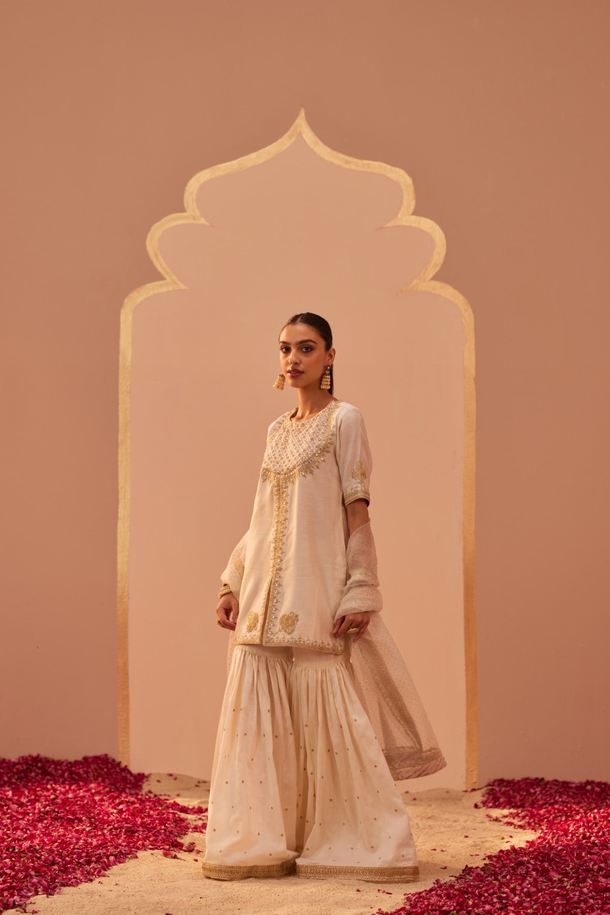 Suhair - Daisy Ivory Kurta Garara Set