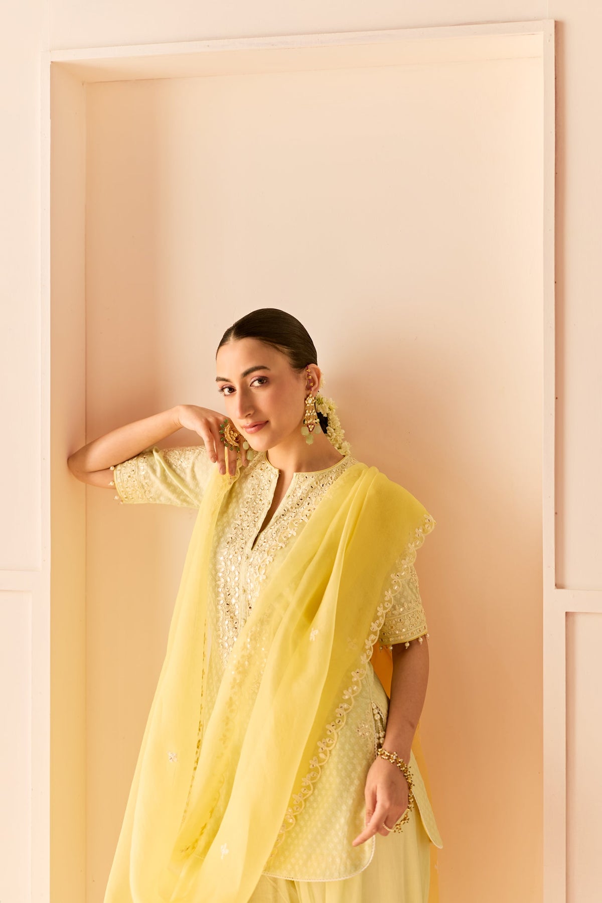 Anaisha - Mint Green Short Kurta With Farshi Salwar (LXRTS)