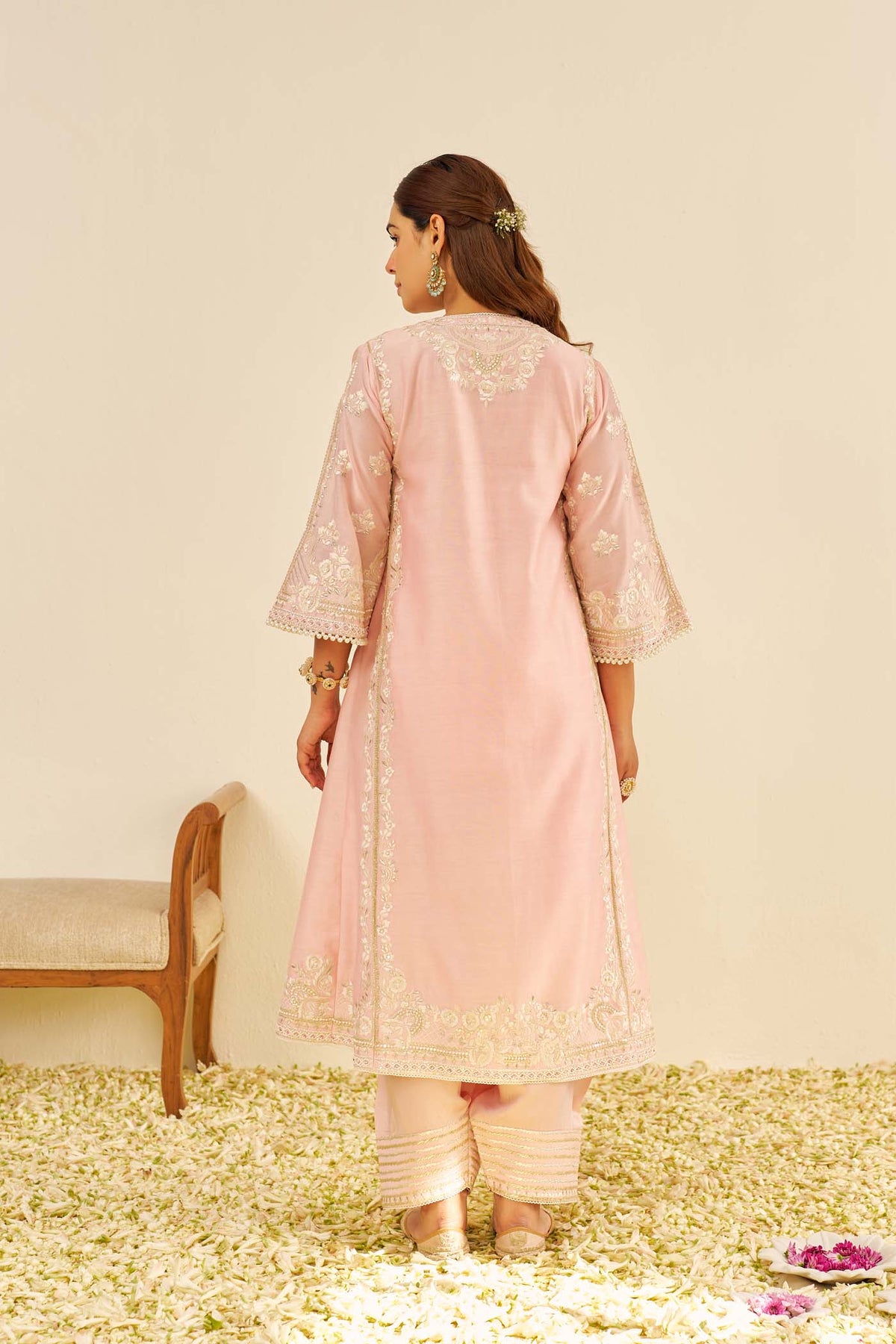 Maziya - Blush Pink Long Chauga With Salwar (LXRTS)