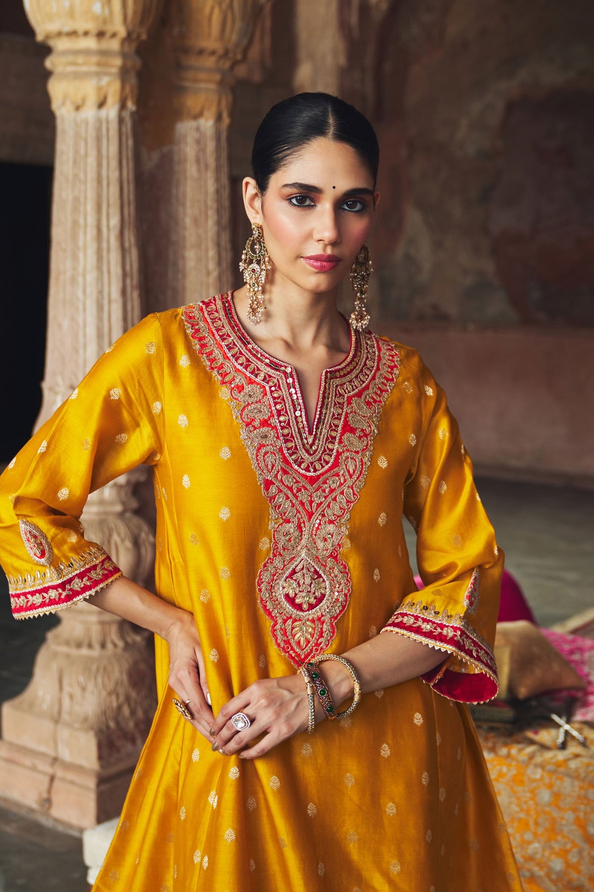 HAFSA - Heirloom Mustard CHAUGA WITH SALWAR
