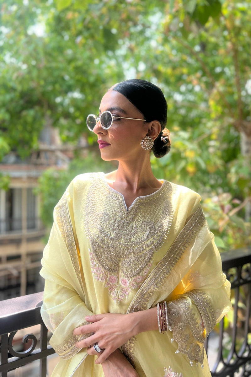 Mehak Jain in Ashira Lemon Yellow- Kurta , Salwar